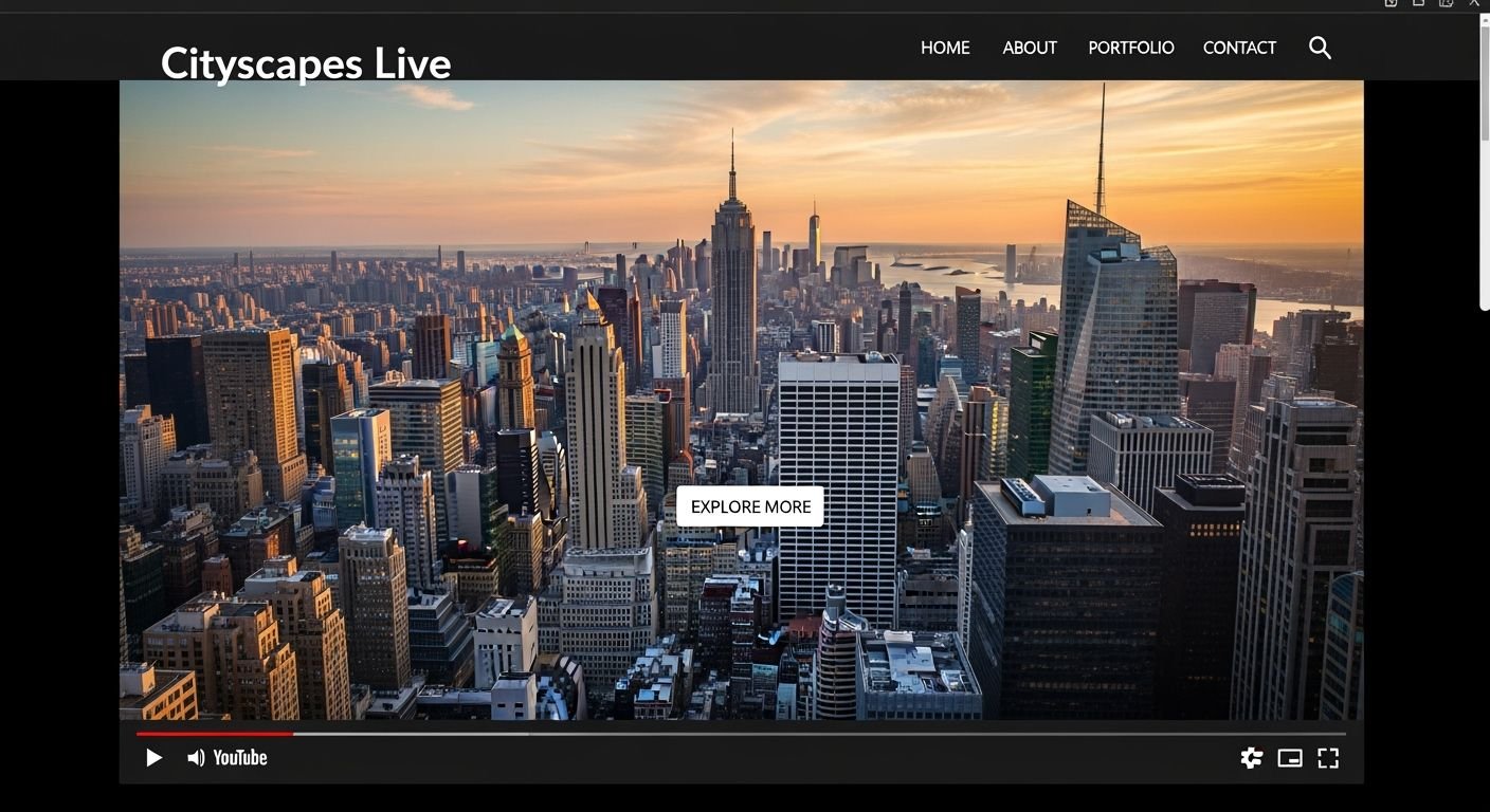 Youtube video als vollbild background video in wor image