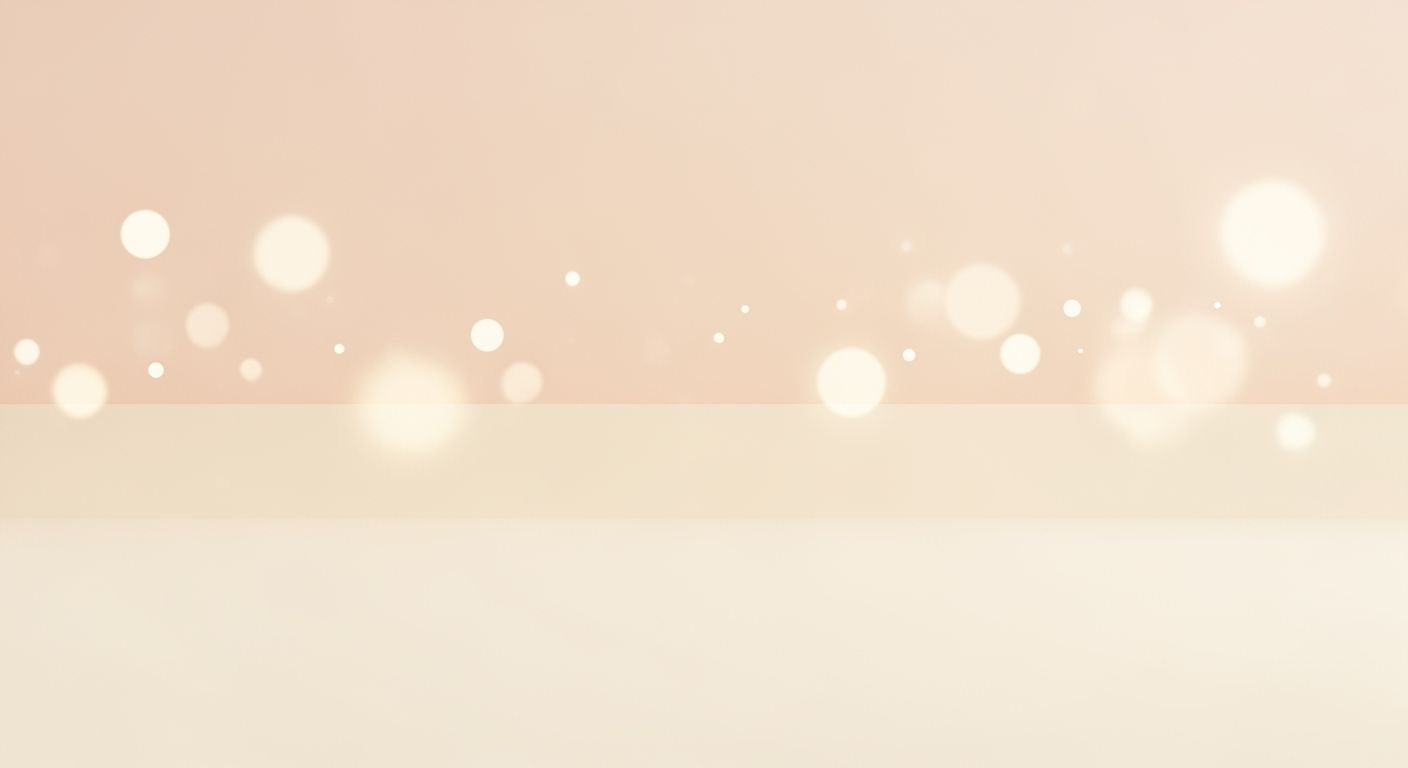 Beige and white background with bokeh lights Background Image
