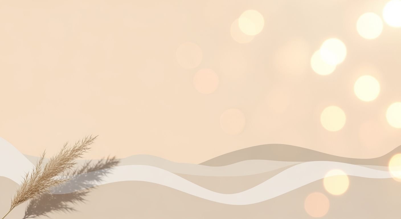 Beige background with a plant in the middle of it Background Image