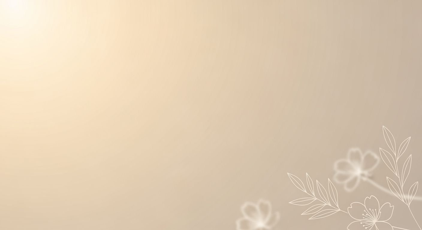 Beige background with white flowers on it Background Image