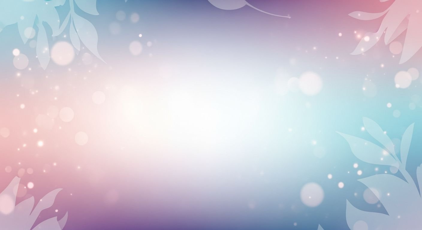 Blue and pink background with leaves on it Background Image