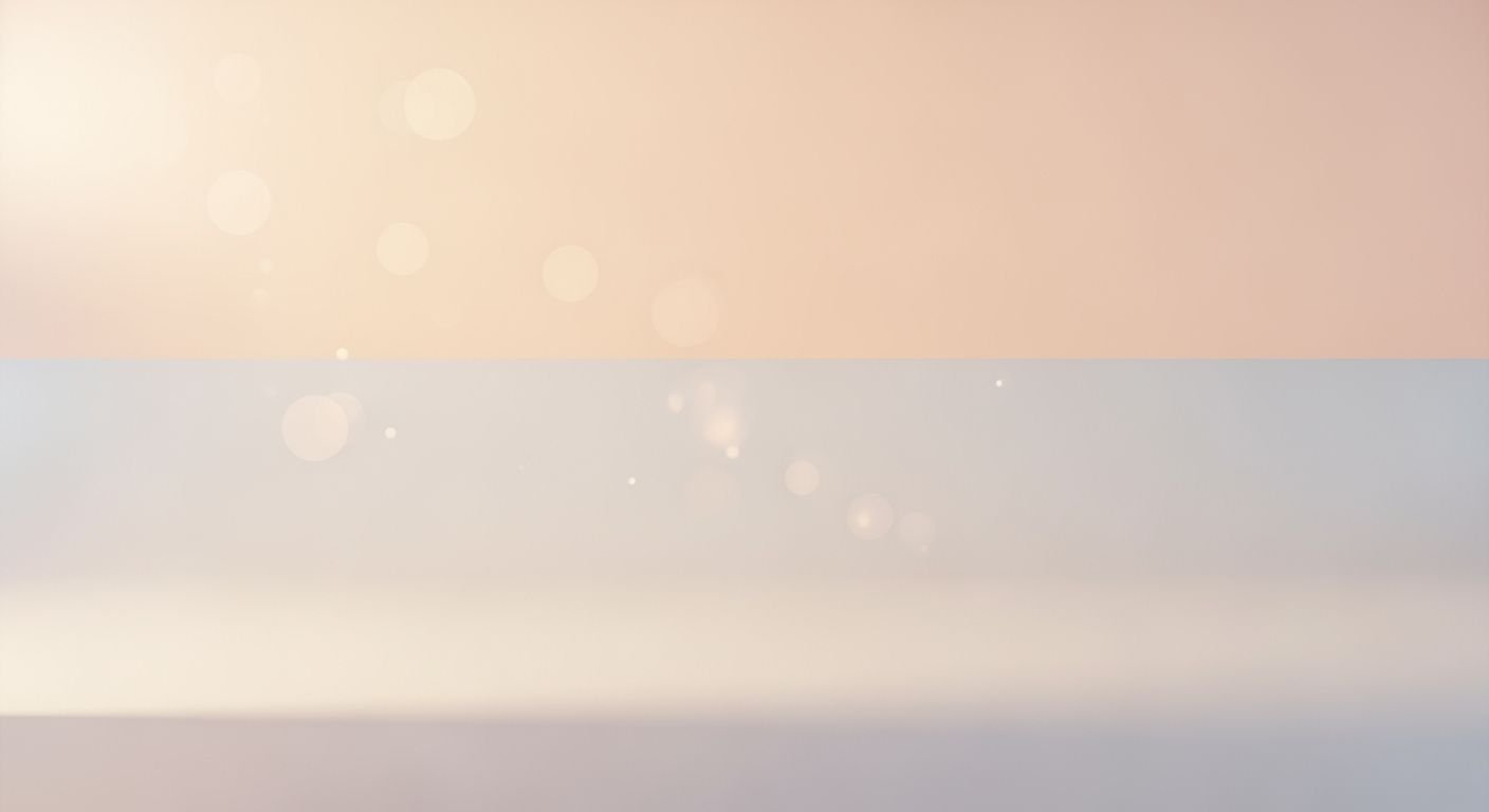 Blurry image of a beach with a sunset in the background Background Image