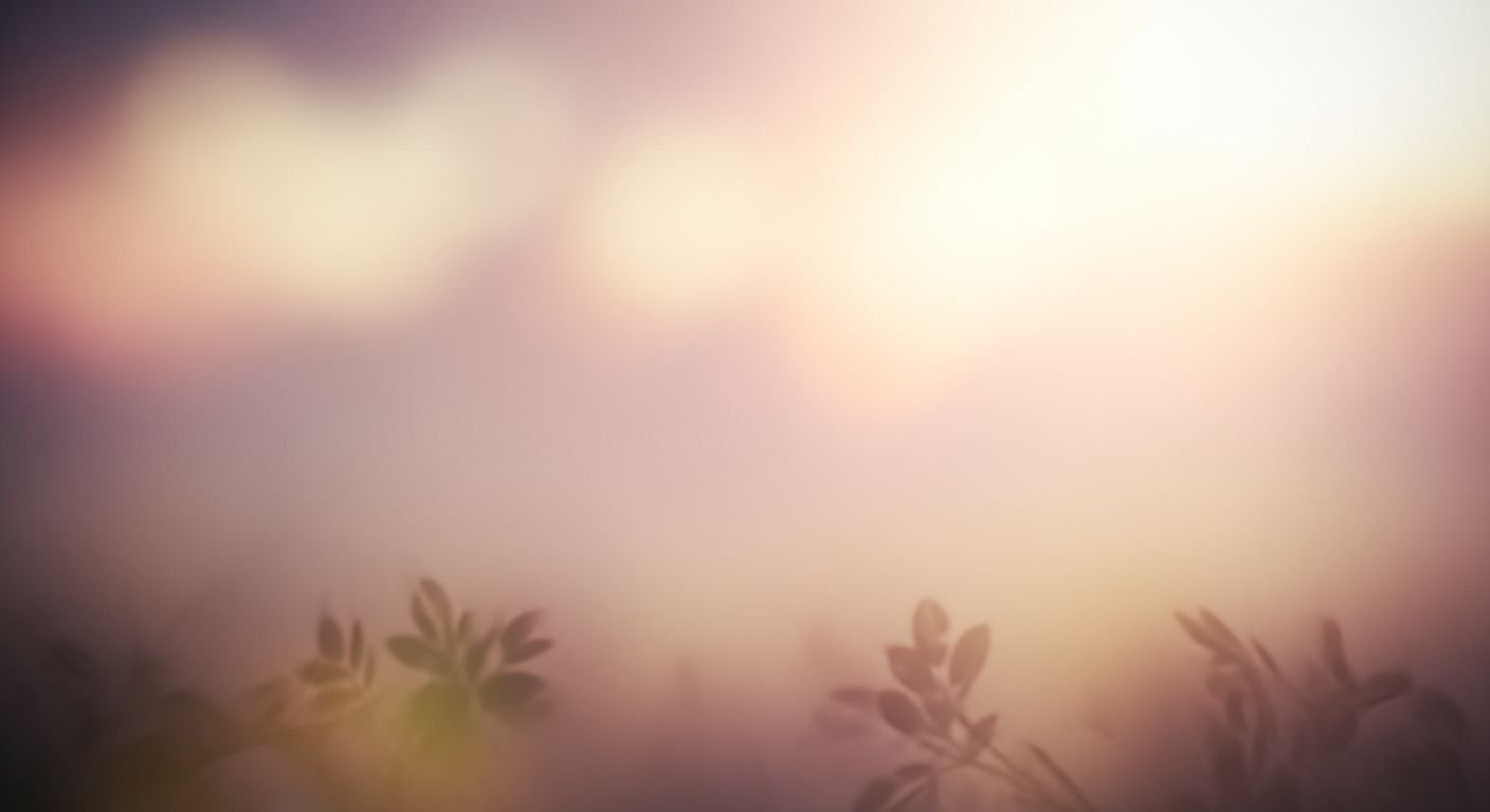 Blurry image of a plant in the middle of a field Background Image