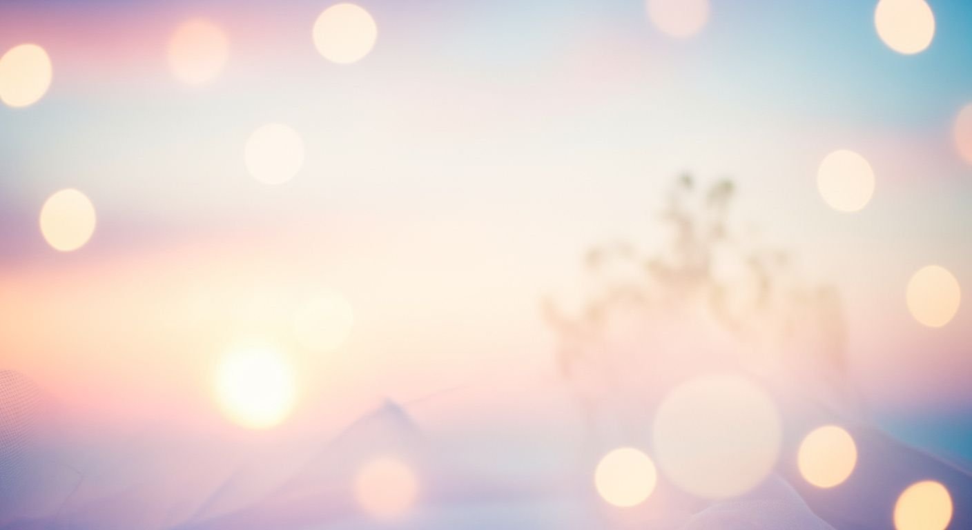 Blurry image of a sunset with bokeh lights Background Image