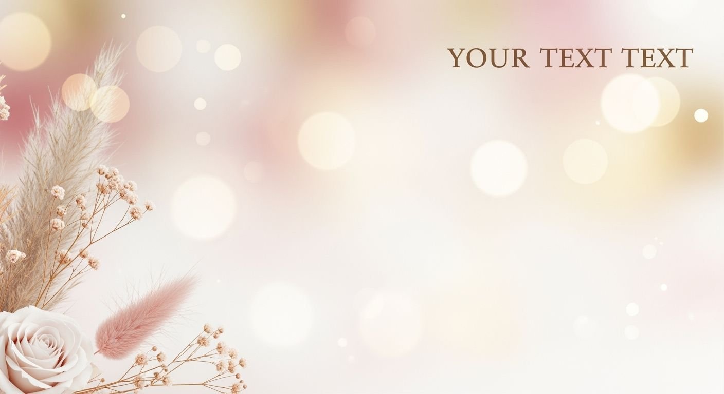Bouquet of flowers on a white background with bokeh Background Image