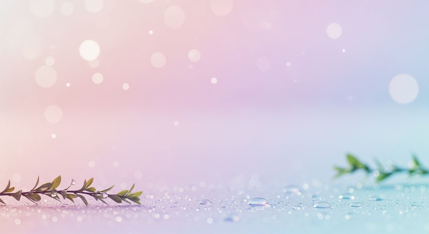 Branch of a plant with water droplets on it Background Image