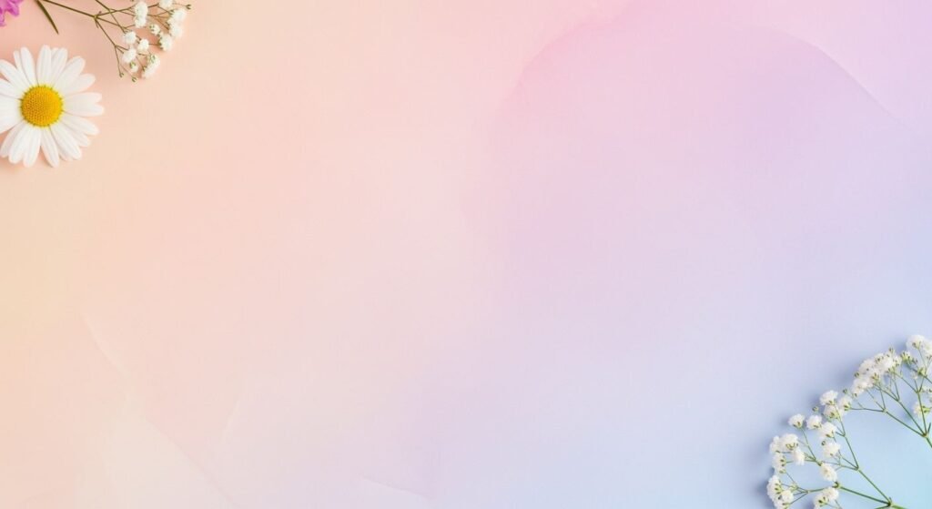 Bunch of flowers on a pink and blue background Background Image