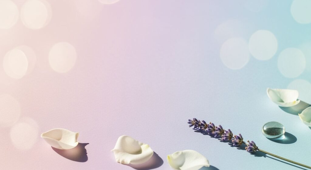Bunch of white flowers sitting on top of a table Background Image
