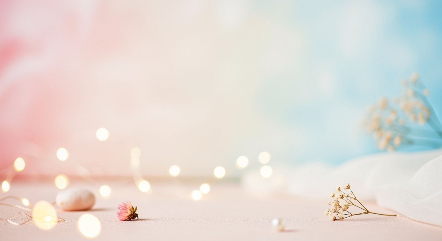 Close up of a flower on a table with candles Background Image