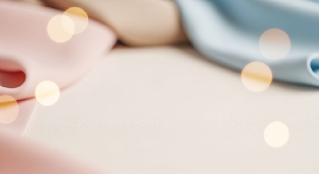 Close up of a woman's breasts on a white surface Background Image