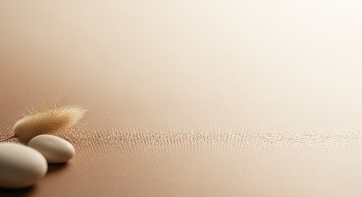 Close up of three white eggs and a feather on a table Background Image