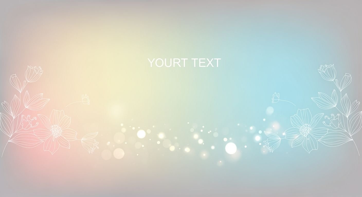 Colorful background with flowers and bokeh lights Background Image