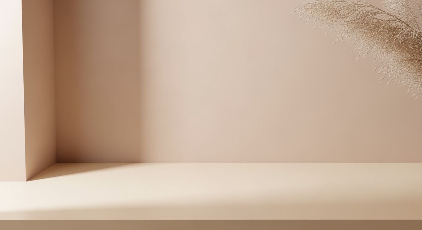Empty room with a plant in the corner Background Image