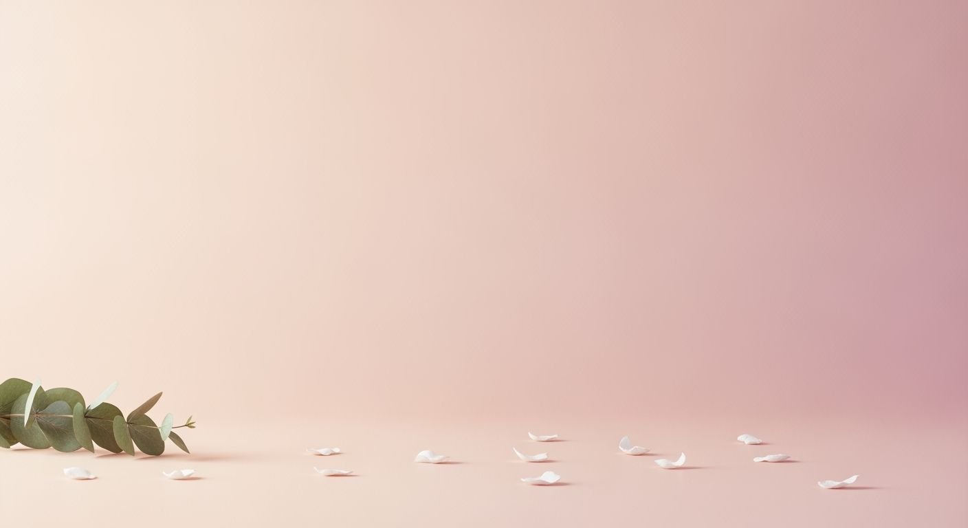 Eucalyptus leaves on a pink background Background Image