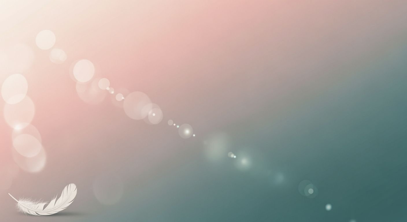 Feather on a blurred background with bokeh Background Image