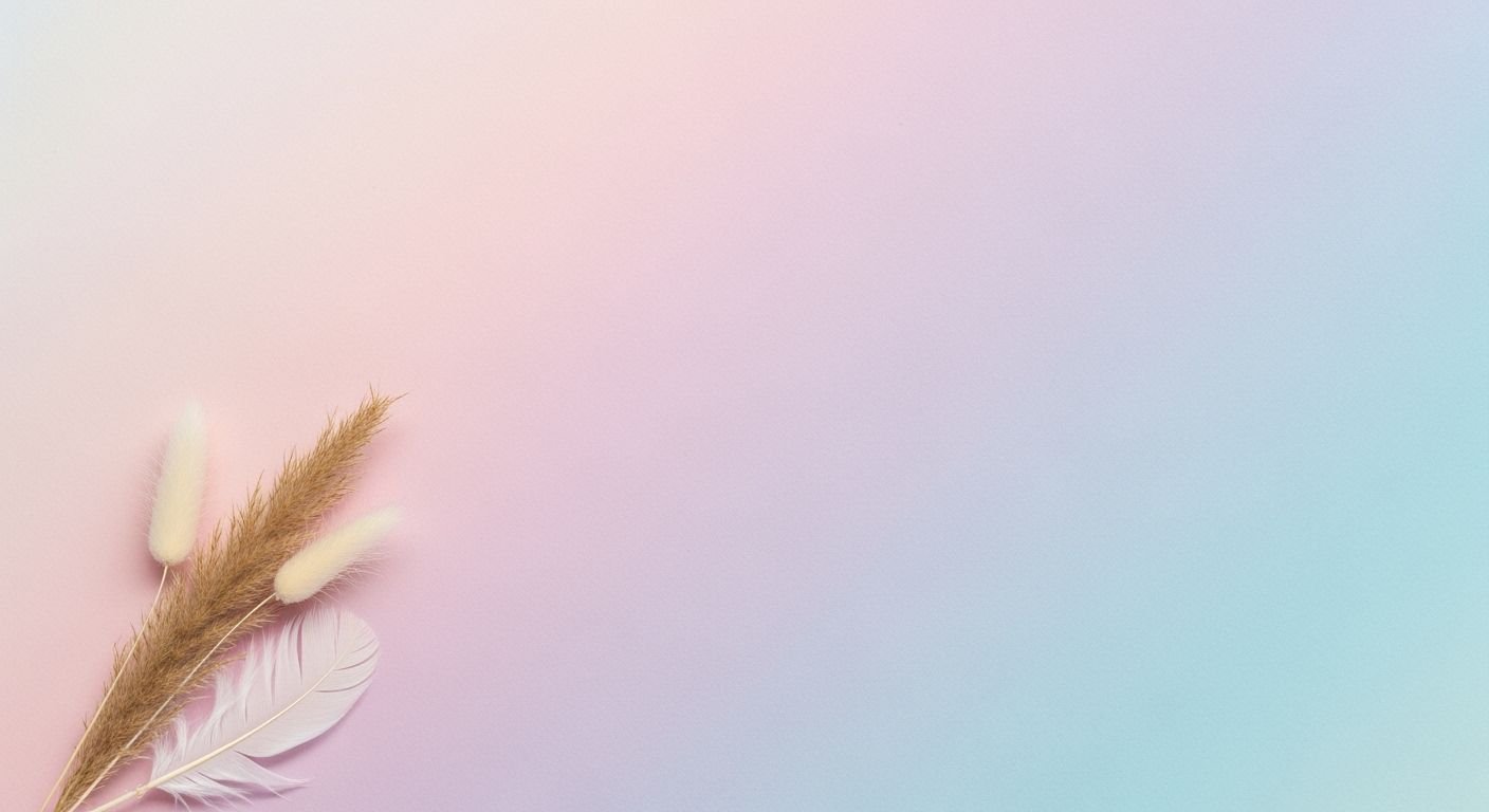 Feather on a pink and blue background Background Image