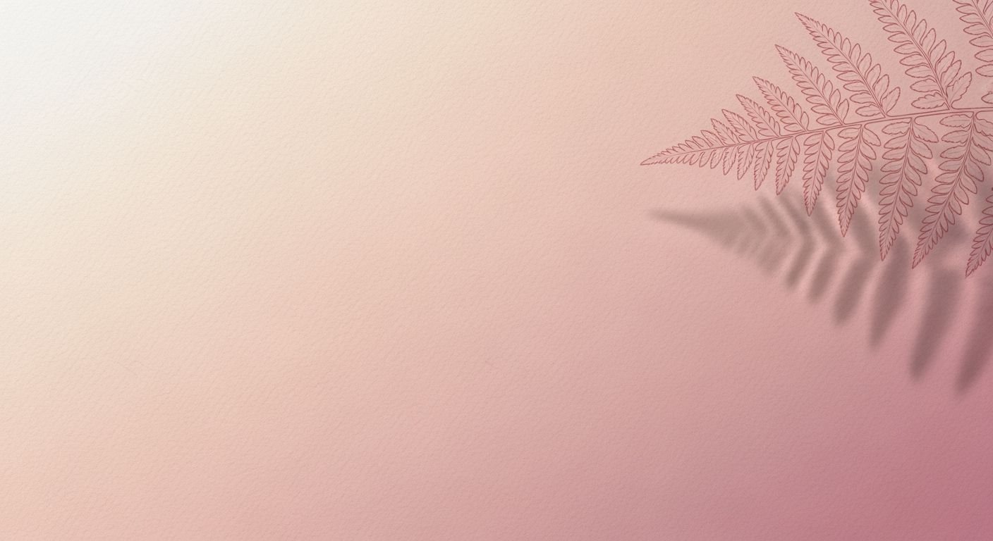 Fern leaf on a pink and white background Background Image
