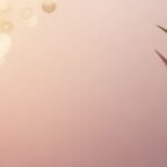 Fern leaf on a pink background with bokeh lights Background Image