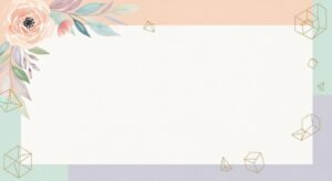 Floral frame with a white background and a pink flower Background Image