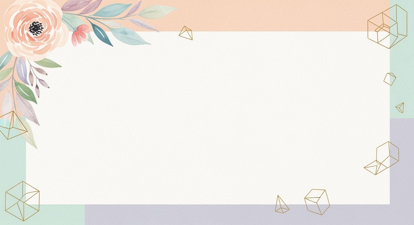 Floral frame with a white background and a pink flower Background Image