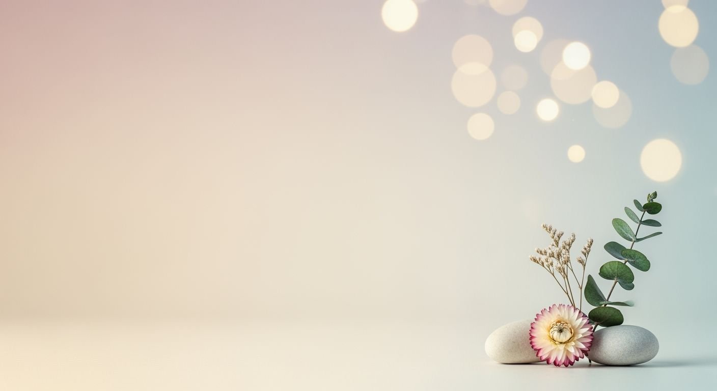 Flower sitting on top of a pile of rocks Background Image