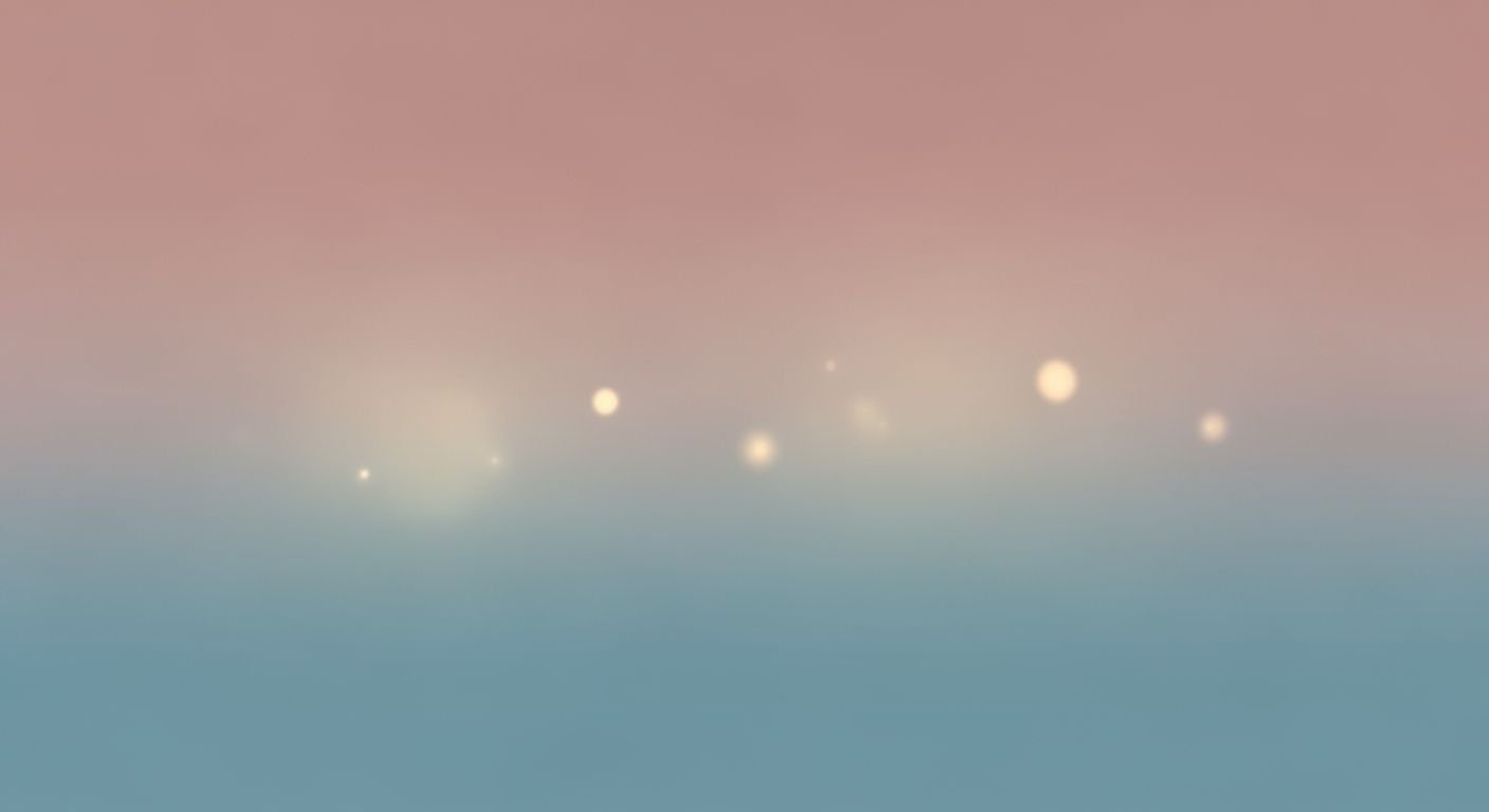 Group of planets in the sky over a body of water Background Image