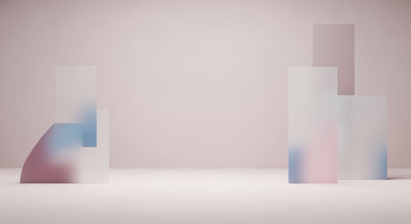 Group of white and pink cubes sitting on top of a table Background Image