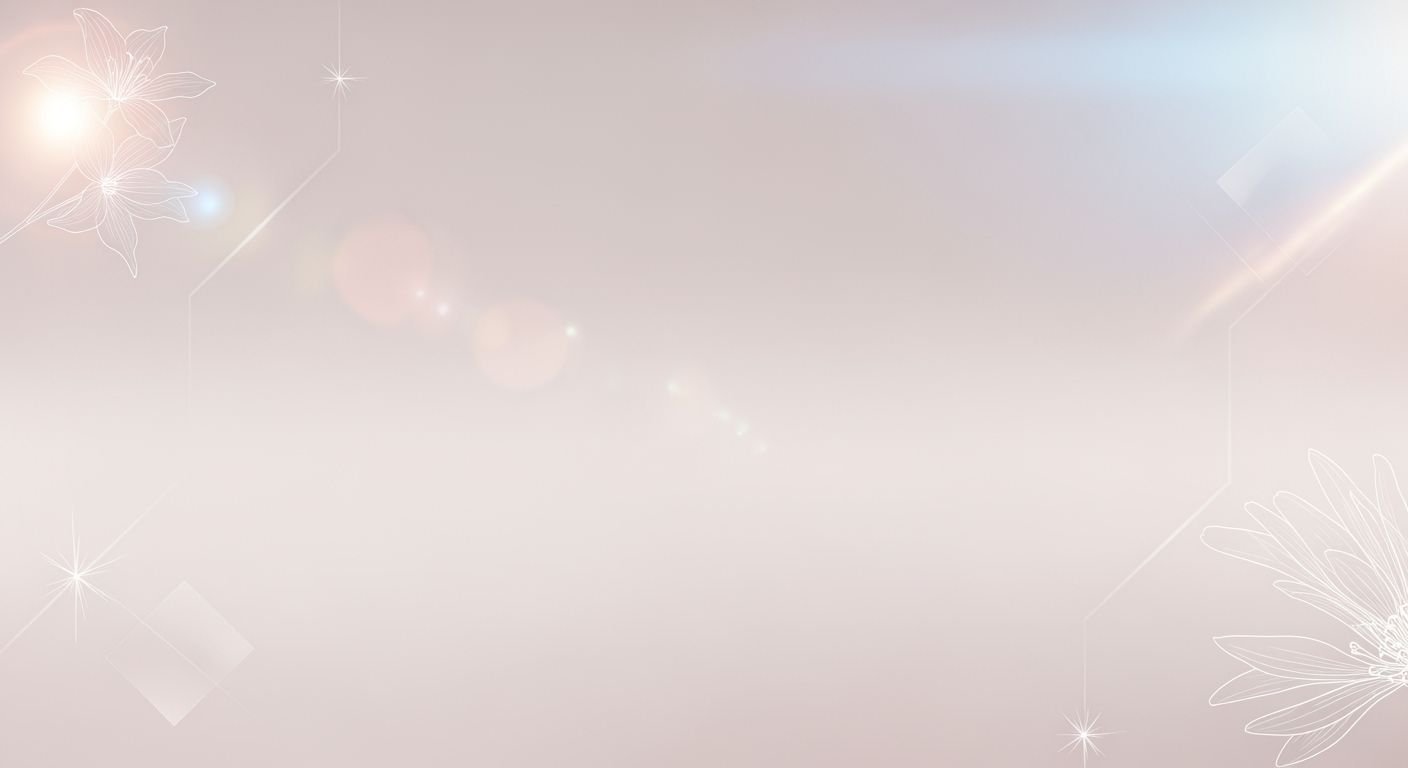 Light pink background with white flowers and stars Background Image
