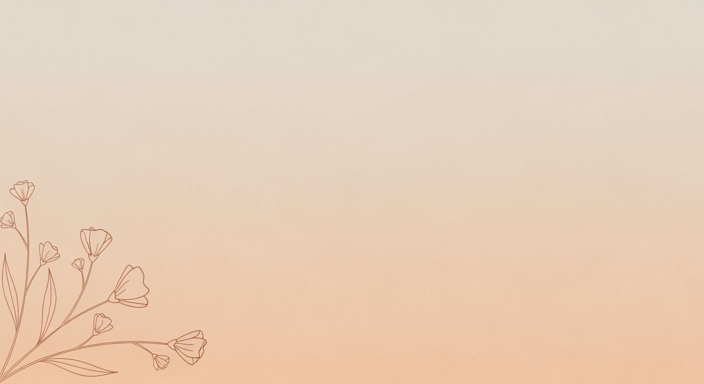 Line drawing of a flower on a beige background Background Image