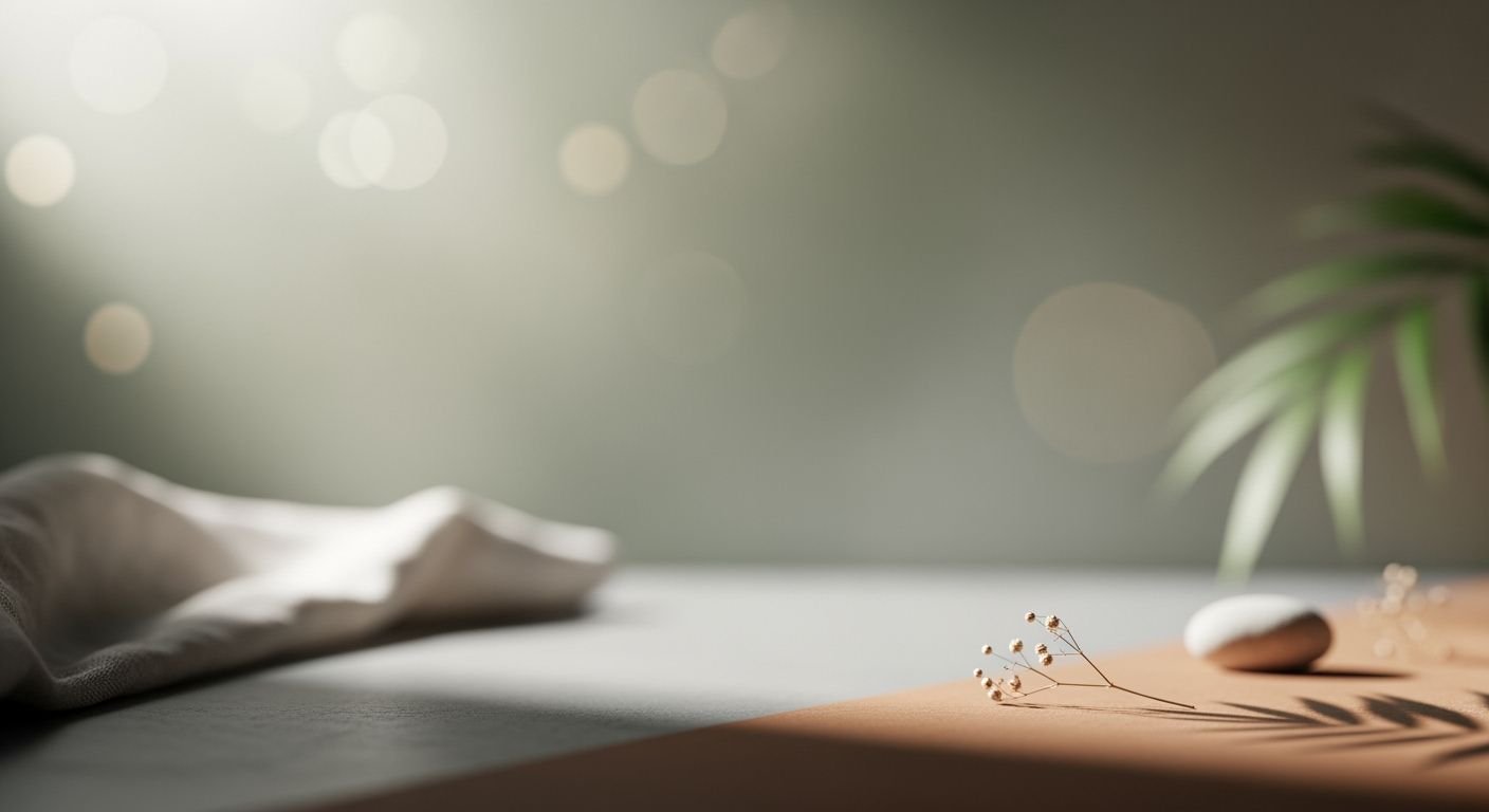 Massage table with a white towel on top of it Background Image