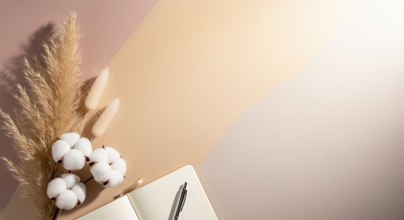 Mirror with a pen sitting on top of it next to a plant Background Image