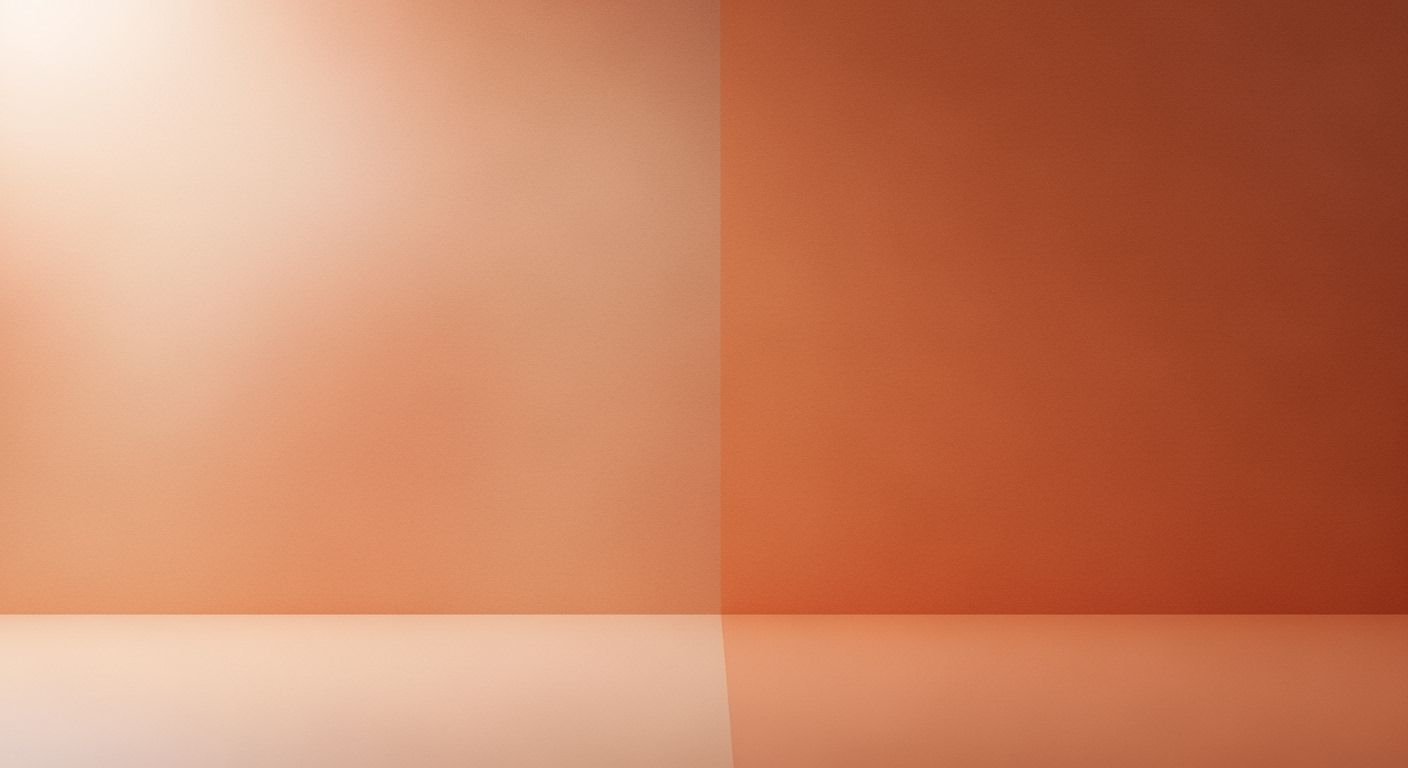 Orange and white wall with a light shining through it Background Image