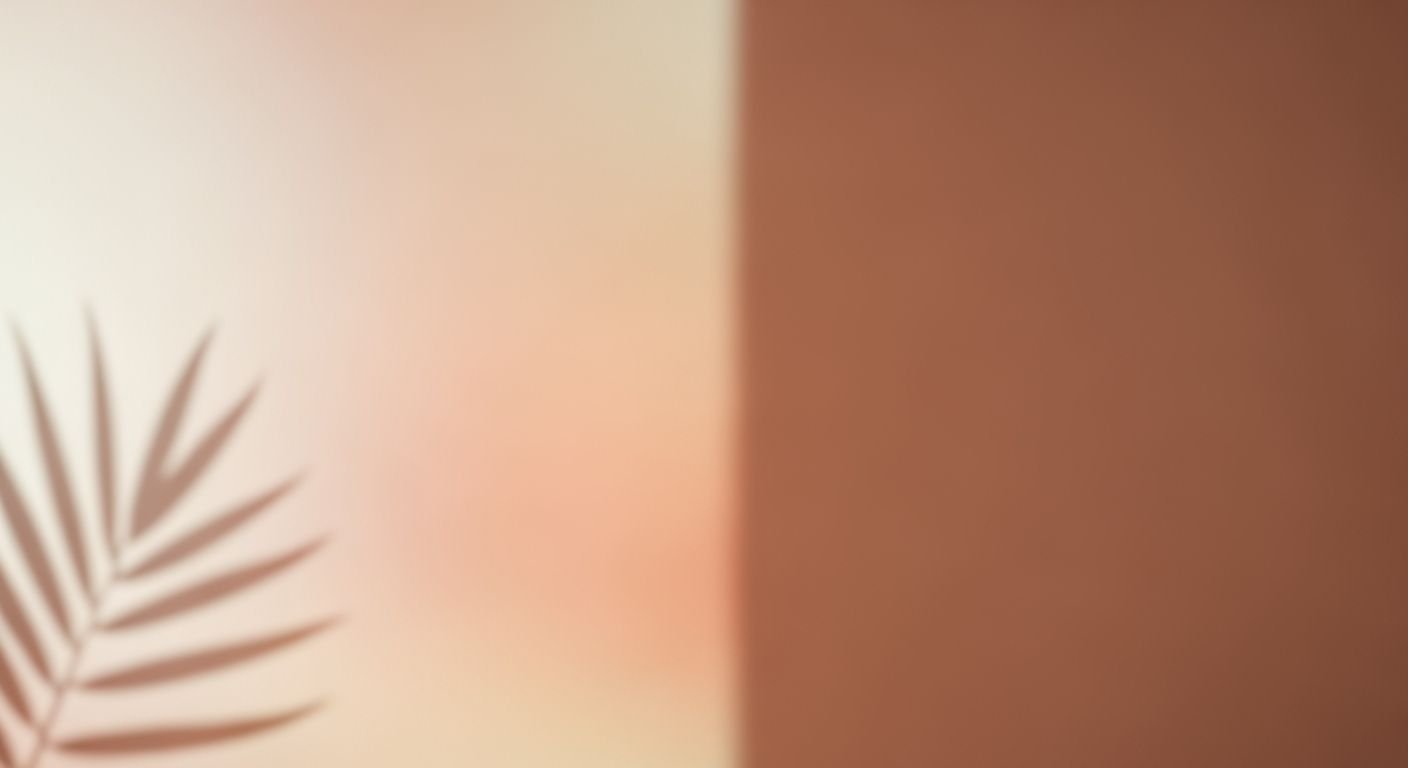 Palm leaf casts a shadow on a wall Background Image