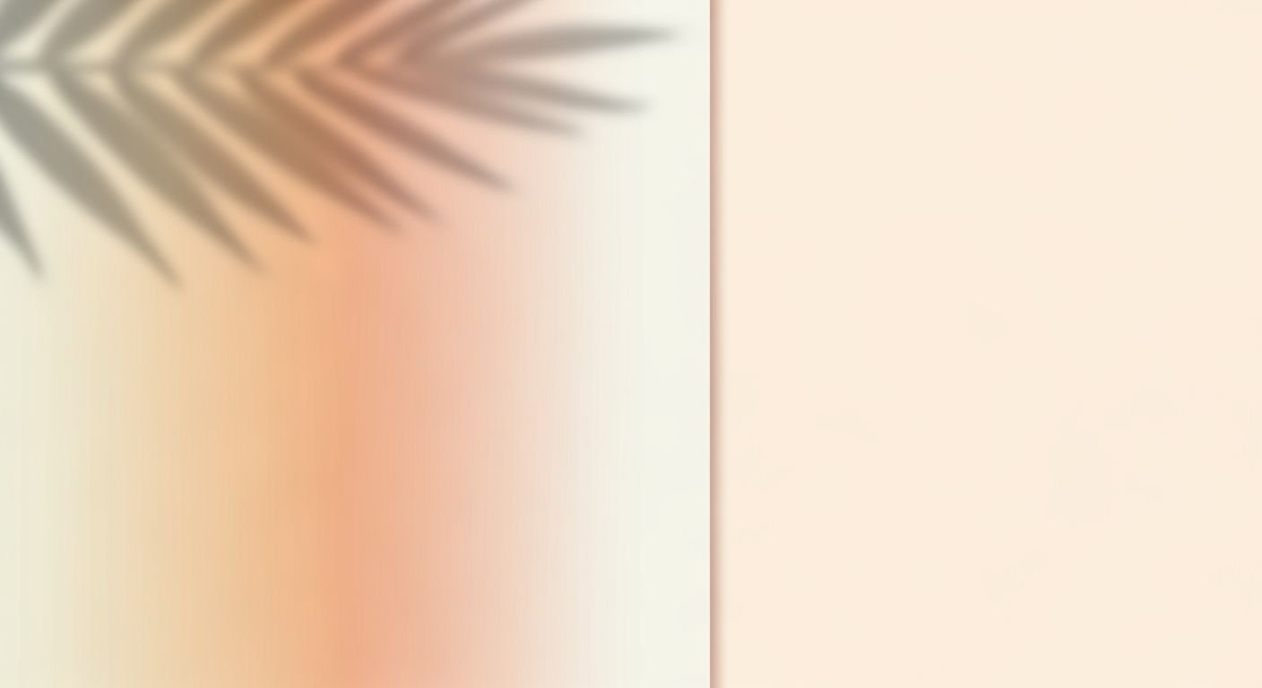 Palm leaf on a pink and white background Background Image