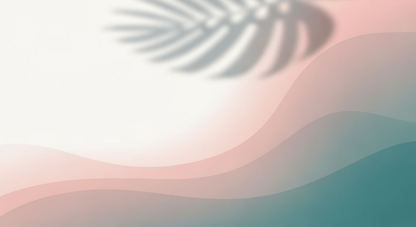 Palm tree shadow on a pink and blue background Background Image