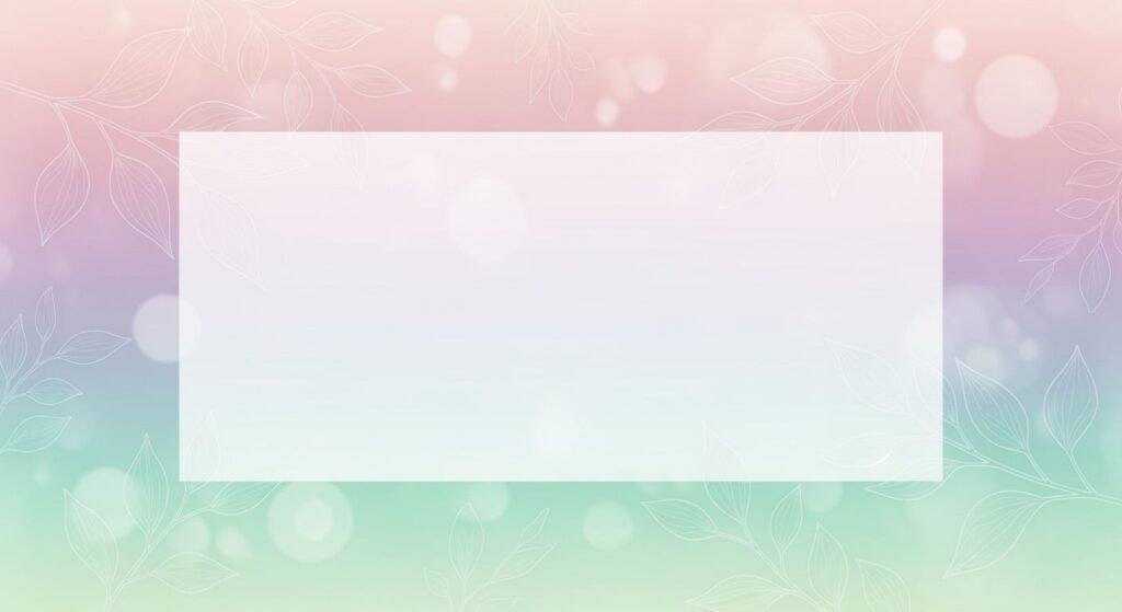 Pastel colored background with leaves and bokeh Background Image