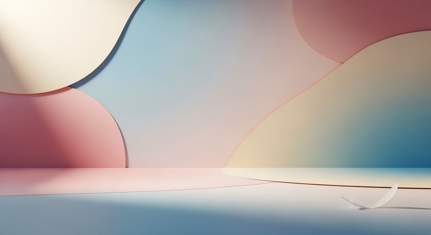 Pink and blue abstract background with curved shapes Background Image