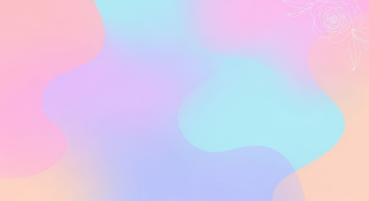 Pink and blue background with a flower on it Background Image