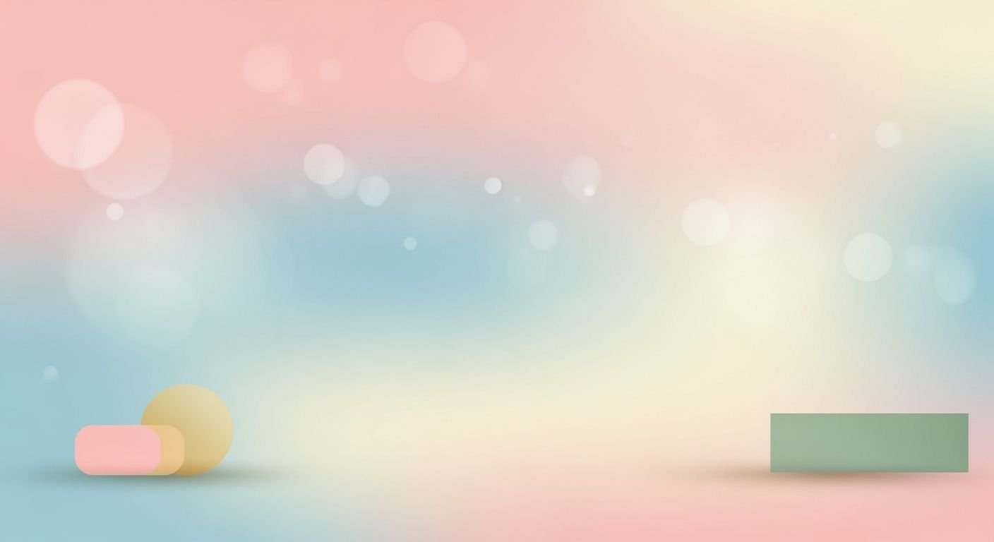 Pink and blue background with a green box on it Background Image