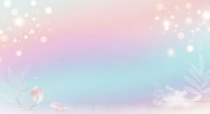 Pink and blue background with a gold frame and leaves Background Image
