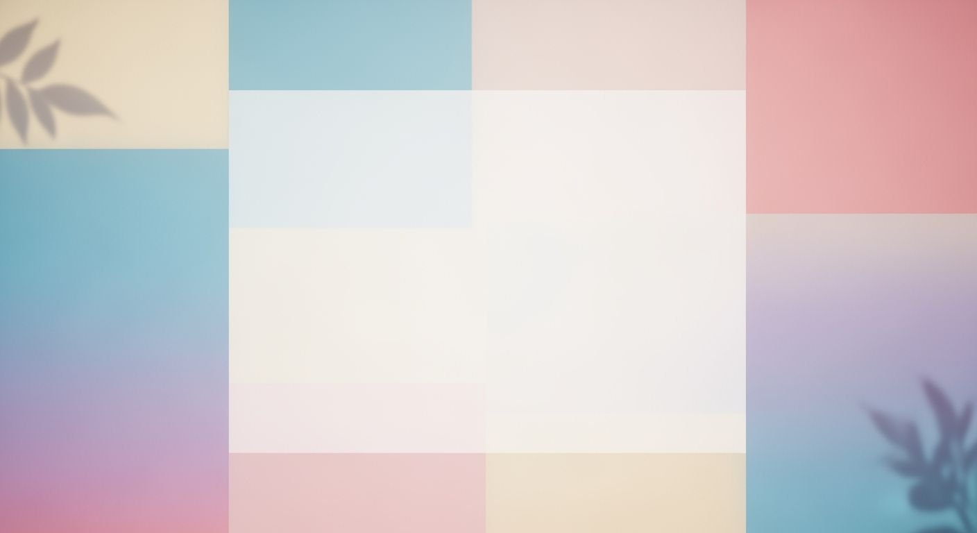 Pink and blue background with a plant in the middle Background Image
