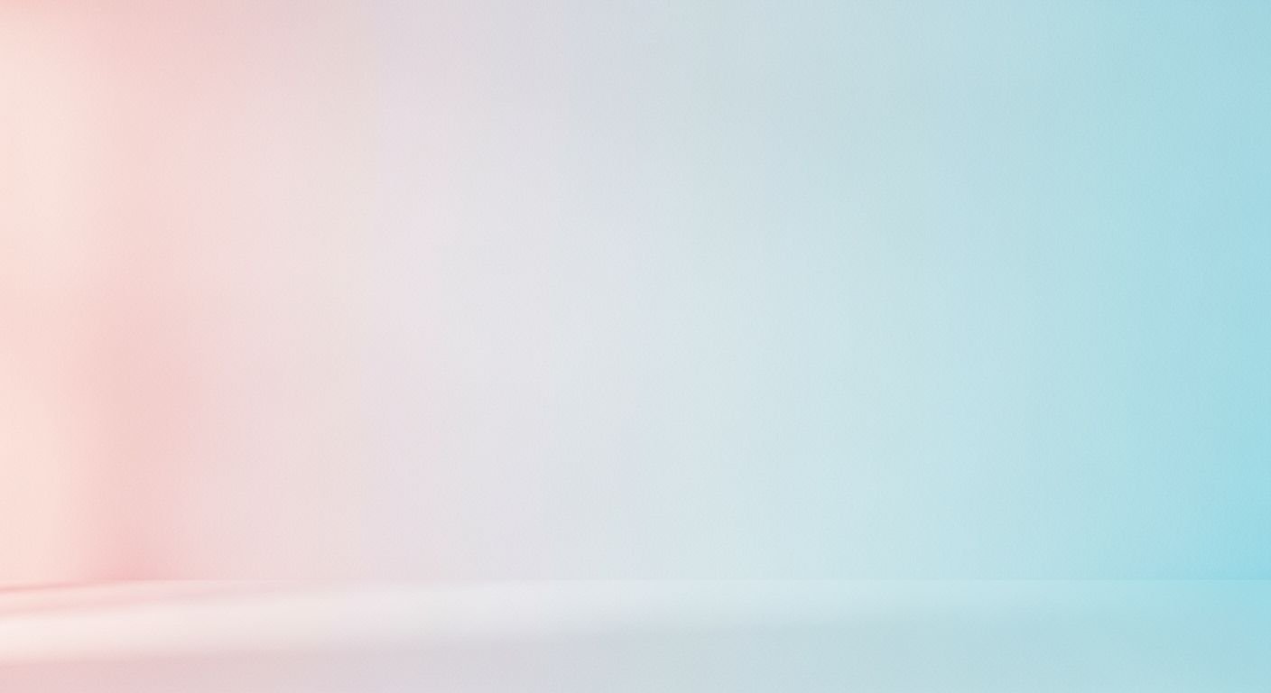 Pink and blue background with a white floor Background Image