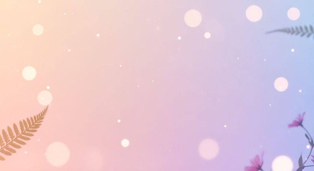 Pink and blue background with ferns and flowers Background Image