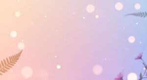 Pink and blue background with ferns and flowers Background Image