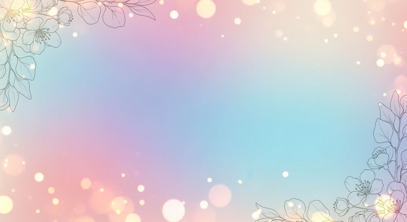 Pink and blue background with flowers and lights Background Image