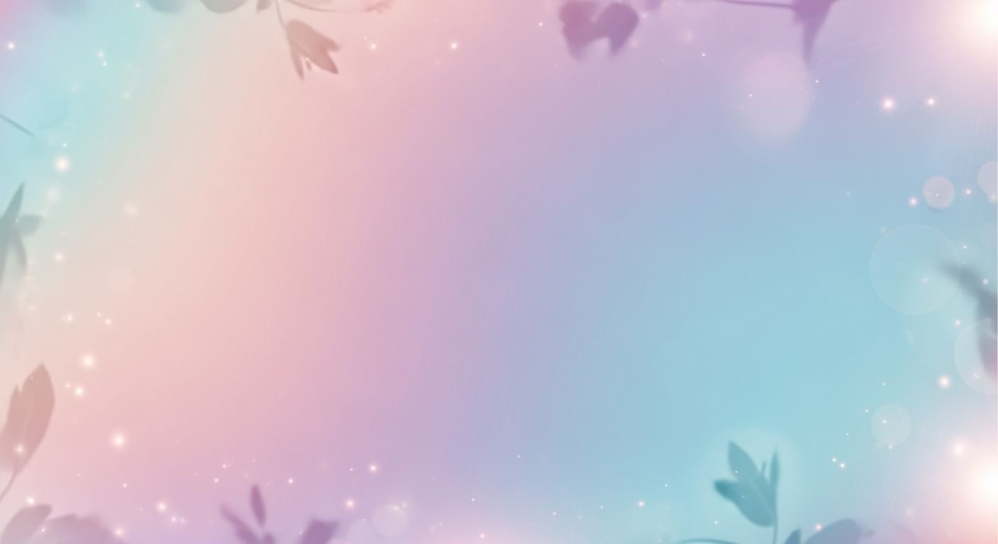 Pink and blue background with leaves and stars Background Image