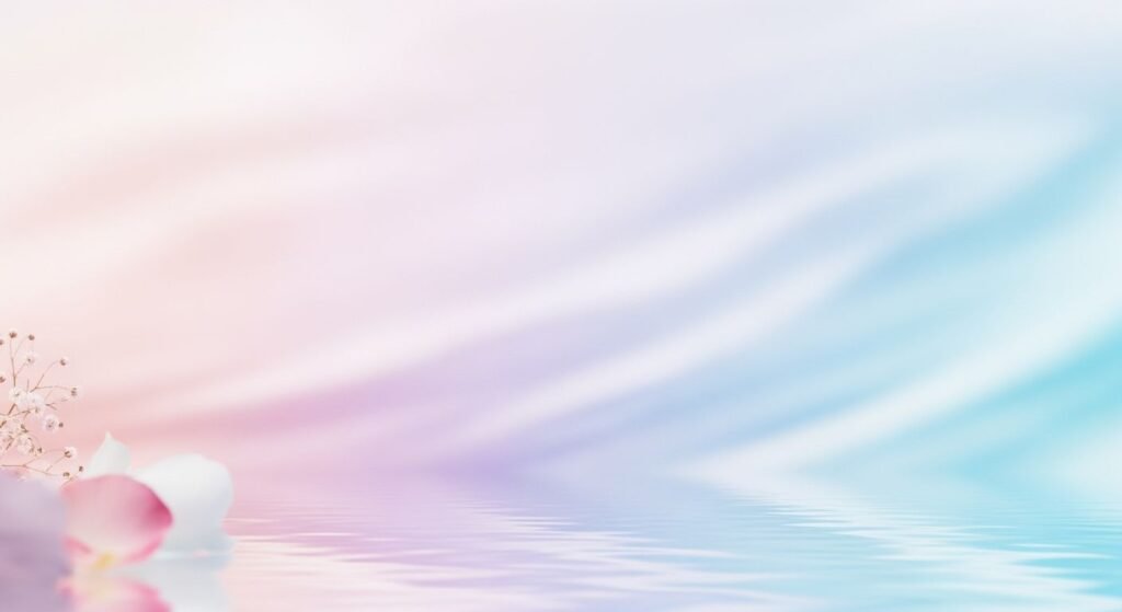 Pink and blue flower floating in the water Background Image
