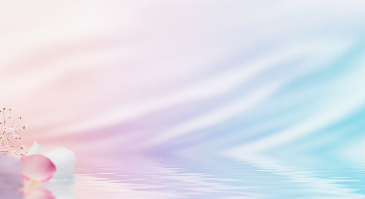 Pink and blue flower floating in the water Background Image