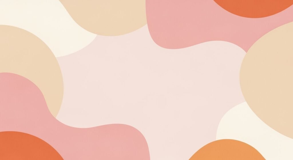 Pink and orange background with wavy shapes Background Image