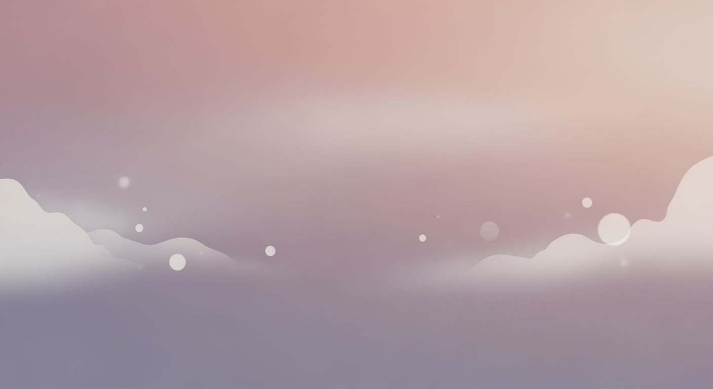 Pink and purple background with clouds and bubbles Background Image